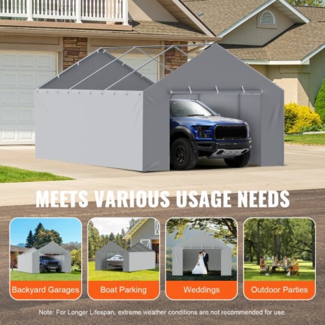 Αντικατάσταση Καλύμματος VEVOR 13x20 ft, Αδιάβροχο & UV Προστατευμένο, Γκρι (Χωρίς Σκελετό)  CKPB13X20FTH07RMFV0