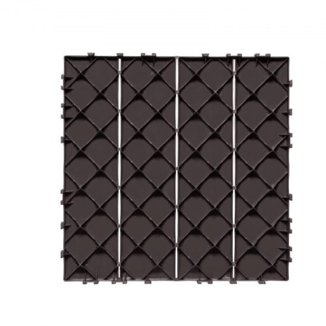 VEVOR  Σετ 10 Αδιάβροχων Πλακιδίων Δαπέδου 12x12 για Βεράντα Σκούρο...