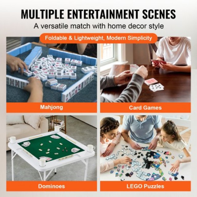 Πτυσσόμενο Τραπέζι Mahjong 4 Ατόμων VEVOR με Θήκες & Τραπέζι Παιχνιδιών  SDMJZBSWZDMJOF0ZJV0