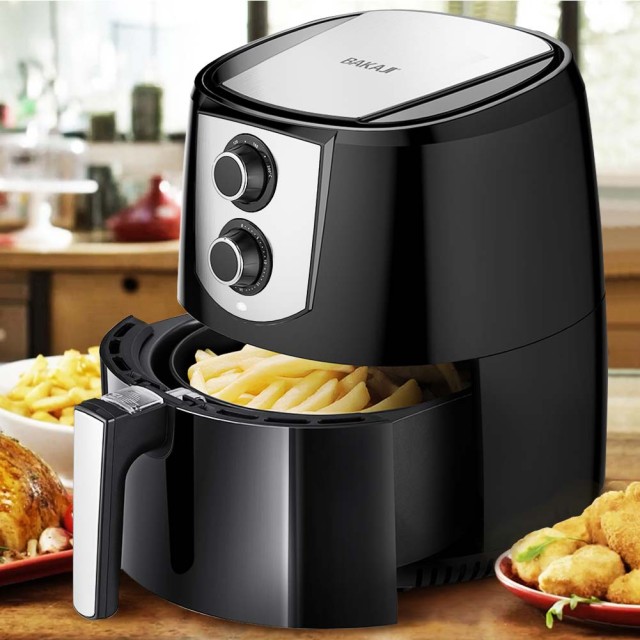 BAKAJI  Φριτέζα Αέρος Χωρίς Λάδι Airfryer 4,4 Λίτρα Τηγανίζει Ψήνει Ψητό 1400W  02012620