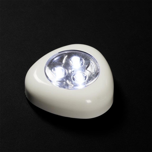 JE CHERCHE UNE IDEE Σετ 3x Λευκά Αυτοκόλλητα LED Φωτάκια Πίεσης  LT...