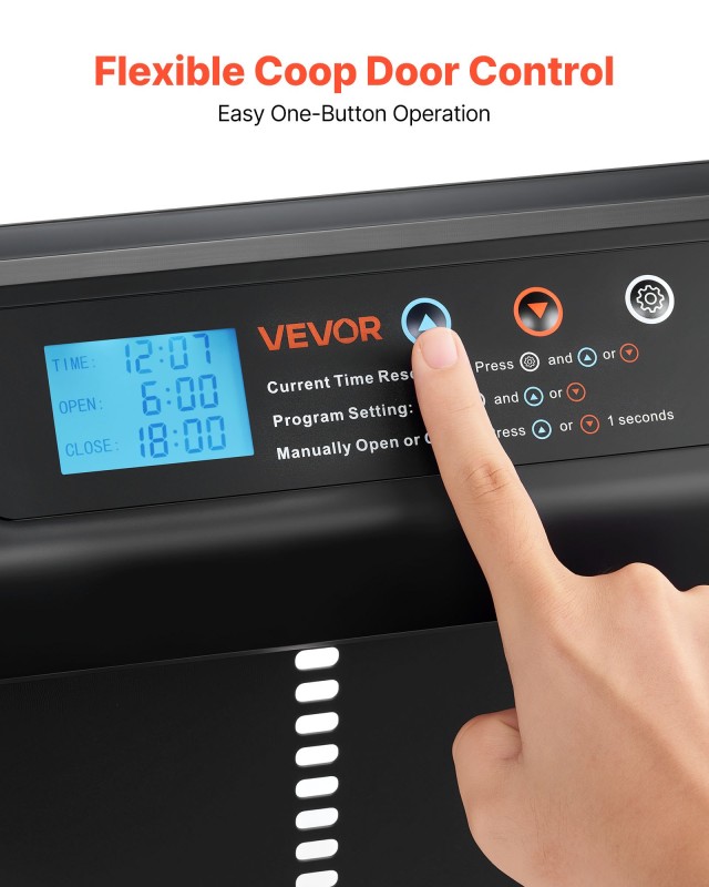 VEVOR Αυτόματη Πόρτα για Κοτέτσια με Χρονοδιακόπτη και Ασφάλειες JS...