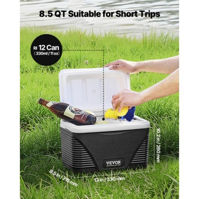 VEVOR Φορητό Ψυγείο 8.5 QT 12 Κουτιά με Χειρολαβές TSLZX85QTB002IGDT001V0