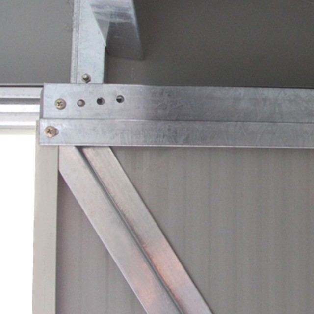 Costway Μεταλλικό Σπιτάκι Κήπου  213 x 130 x 173 cm με Δύο Συρόμενε...