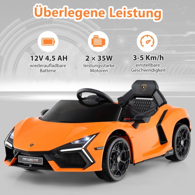 Costway Παιδικό Ηλεκτροκίνητο Αυτοκίνητο Lamborghini Revuelto 12V μ...