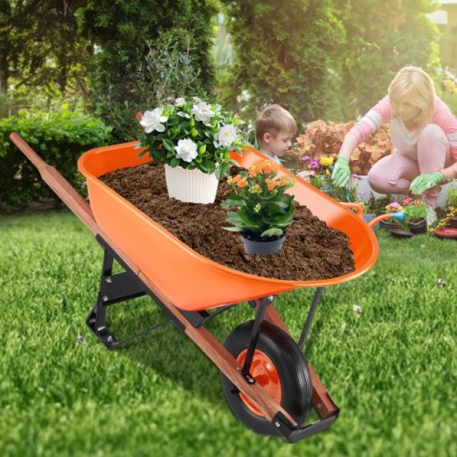VEVOR Καρότσι Κήπου 6 Cu Ft 150 kg Μονής Ρόδας  FDL2LHYTC1JL101ICV0