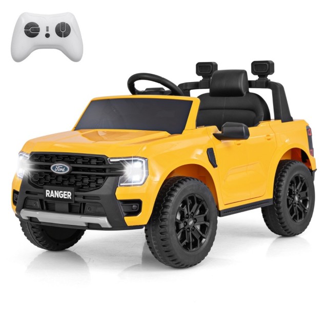 Costway Παιδικό Ηλεκτρικό Αυτοκίνητο Ford Ranger με Πολυμέσα και Ασφαλή Οδήγηση TQ10282DE-YW
