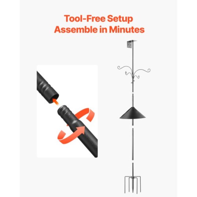 VEVOR Σταθμός Τροφοδοσίας Πουλιών 2370mm με 4 Άγκιστρα WNGNWG92INCH... VEVOR Σταθμός Τροφοδοσίας Πουλιών 2370mm με 4 Άγκιστρα WNGNWG92INCH...