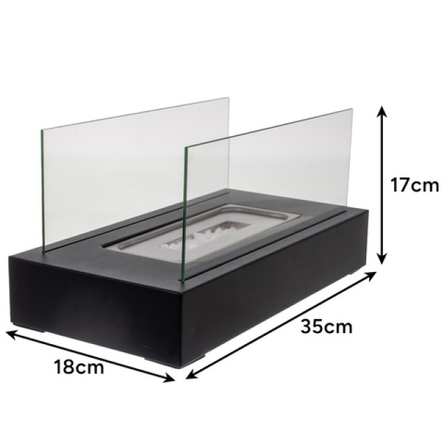 Kaminer Επιτραπέζιο Τζάκι Βιοαιθανόλης  35x18x16.5cm Εσωτερικού και...