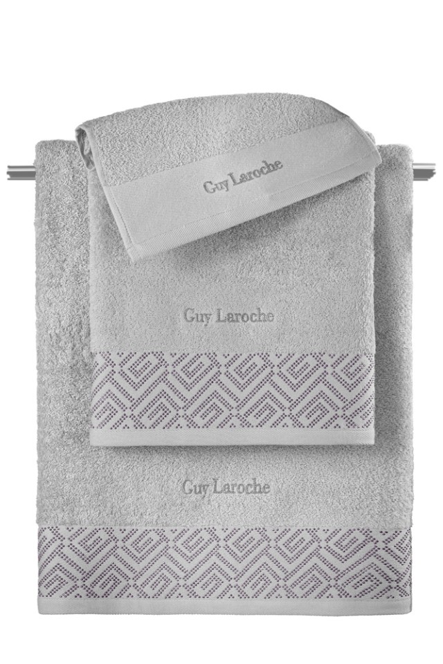 Guy Laroche 3er-Set Handtücher Emblem Silber, 1122090224003