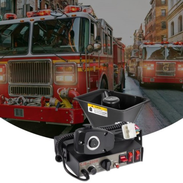 VEVOR 200W Σειρήνα Αυτοκινήτου με 7 Ήχους και Μικρόφωνο  HHQ200W7SD...