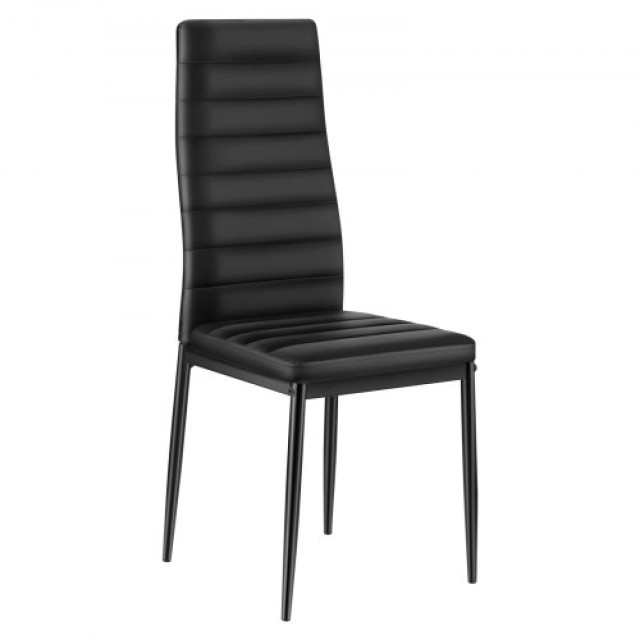 VEVOR Σετ 6 Μαύρων Καρεκλών Τραπεζαρίας JSCYXDFGPYXDT9BE6001V0