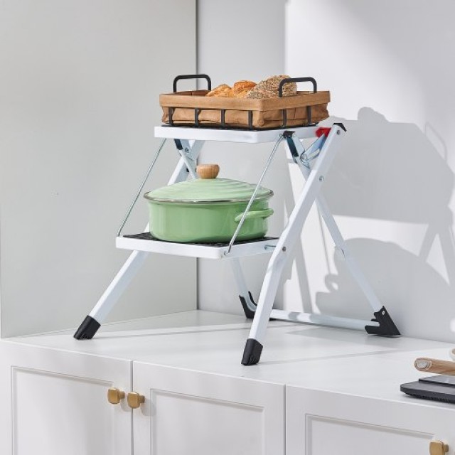 VEVOR  Σκάλα 2 Σκαλιών 150kg, Πτυσσόμενο Σκαμνί με Αντιολισθητικό Πέλμα, Πολυχρηστική για Σπίτι, Κουζίνα, Γραφείο, RVs JYTDGKZDLB00QE3JSV0