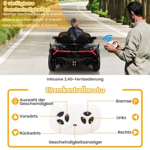 Costway  Παιδικό Ηλεκτρικό Αυτοκίνητο Lamborghini με Τηλεχειριστήρι...