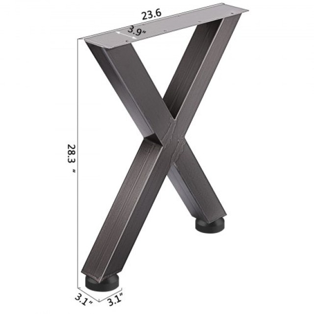 VEVOR  Μεταλλικά Πόδια Τραπεζιού 72x60 εκ. X-Frame Ατσάλινα Πόδια για Καφέ/Γραφείο/Μπαρ ZTCX720X600MM0001V0