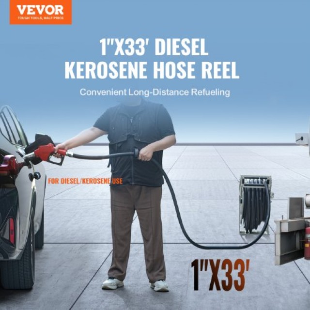 VEVOR Ρετράκ Εύκαμπτου Σωλήνα Καυσίμου 1 x 33, Βαρέως Τύπου με Αυτό...