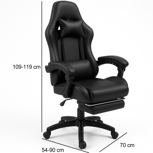 BAKAJI Καρέκλα Gaming Γραφείου με Υποπόδιο και Οσφυϊκό και Αυχενικό... BAKAJI Καρέκλα Gaming Γραφείου με Υποπόδιο και Οσφυϊκό και Αυχενικό...