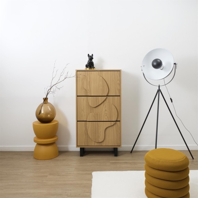 Home Deco Factory Παπουτσοθήκη CALYPSO - Καφέ και Μαύρο 60 x 115 x ...