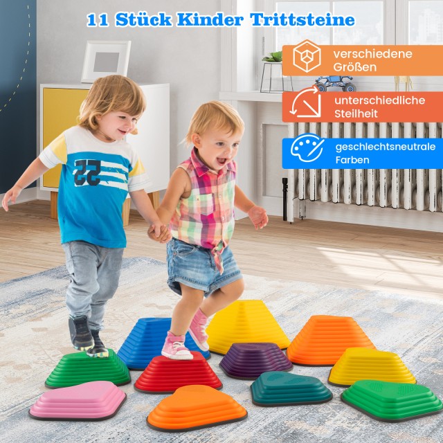 Costway Αντιολισθητικές Ισορροπιστικές Πέτρες Παιδιών για Εσωτερικό...