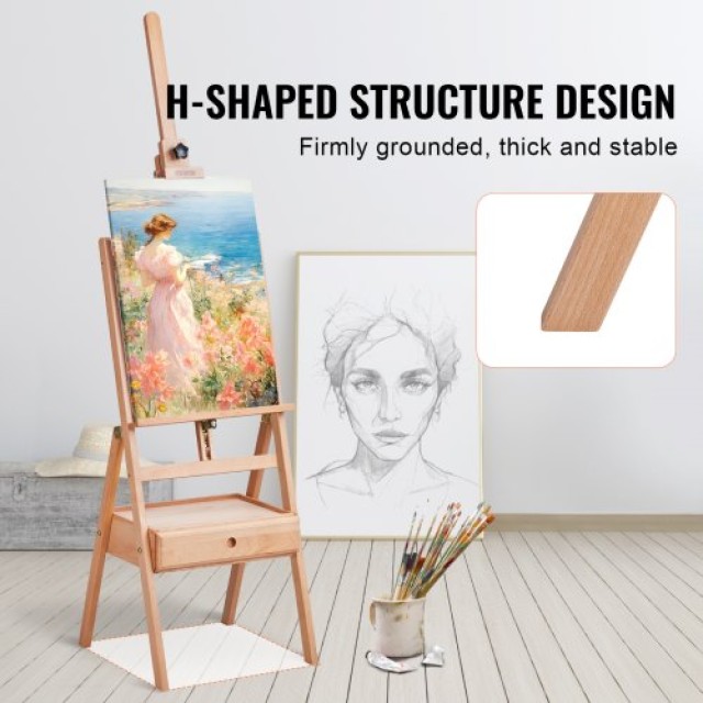 VEVOR  Καβαλέτο H-Frame για Καμβά έως 36 από Οξιά  ZJSHJ80100CM729X4V0