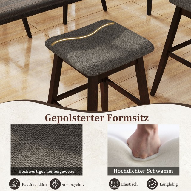 Costway Σετ από 2 Περιστρεφόμενα Μπαρ Σκαμπό με Υποπόδιο JV12598CA