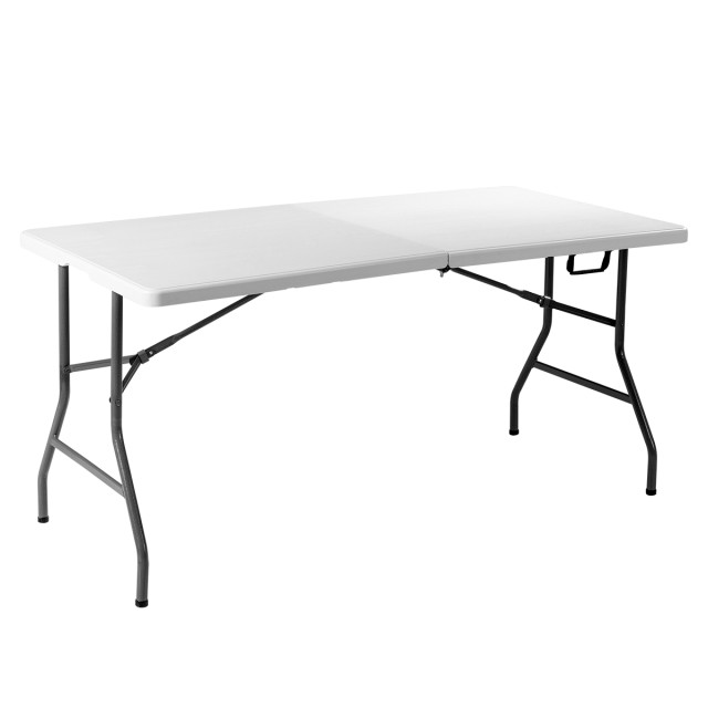 Costway Πτυσσόμενο Τραπέζι Κήπου 153 cm x 74 cm x 74 cm Λευκό  NP11431