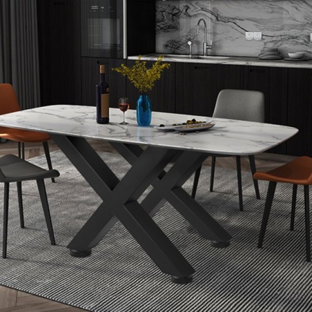 Πόδια Τραπεζιού VEVOR 15.7x15.5 Μαύρα, Ατσάλινα, Στυλ Χ, Ιδανικά για Καφέ, Σπίτι, Γραφείο, Μπαρ  ZT400X395MM000001V0