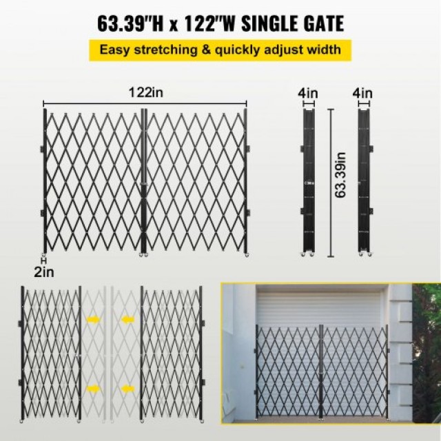 VEVOR  Πτυσσόμενη Πόρτα Ασφαλείας 5 x 10  SSFDMSM1.5X3M0001V0