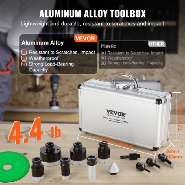 Σετ Διαμαντοκορώνων VEVOR, 8 τεμ. 6-65mm, για Πλακάκια & Κεραμικά  ...
