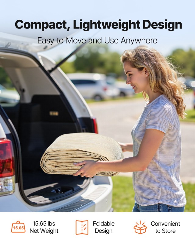 VEVOR Αντικατάστατο Κάλυμμα Κατάλυψης 3.6 x 6 m για Εξωτερική Χρήση...