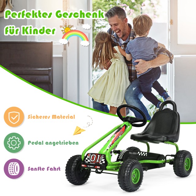 Costway  Παιδικό Ποδήλατο Go Kart με Πεντάλ και Ρυθμιζόμενο Κάθισμα για Ηλικίες 3-6 Ετών TY327797GN