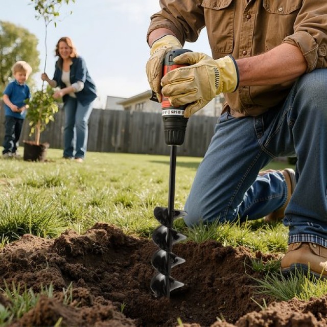 VEVOR Τρυπάνι Εδάφους 3.15 x 16.1 in για Τρύπες και Φυτεύσεις LXZZT...