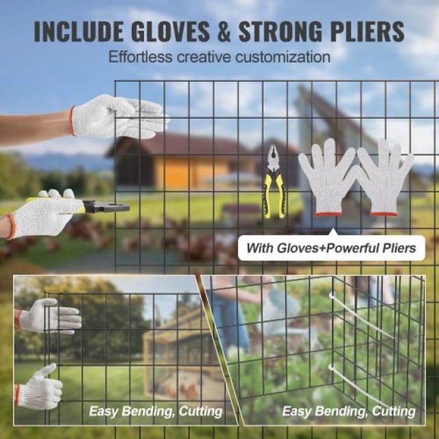 VEVOR Πλέγμα Σύρματος 48 x 50, Γαλβανισμένο & Επικαλυμμένο, 16 Gaug...