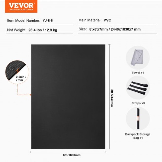 VEVOR Στρώμα Γυμναστικής Αντιολισθητικό (8x6ft)  DXYJD6YC8YC0B74WBV0