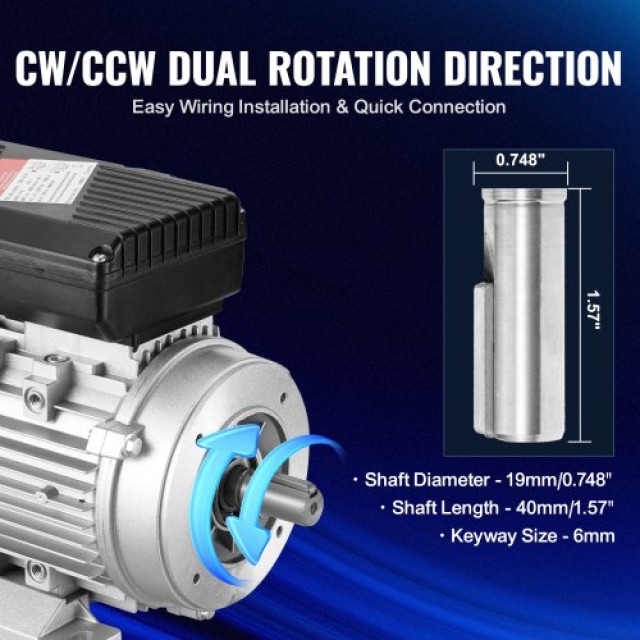 Ηλεκτροκινητήρας VEVOR 2.2KW 2800RPM 220-240V 1-Φάση  TYJLIECDJ3452ZCTTV7