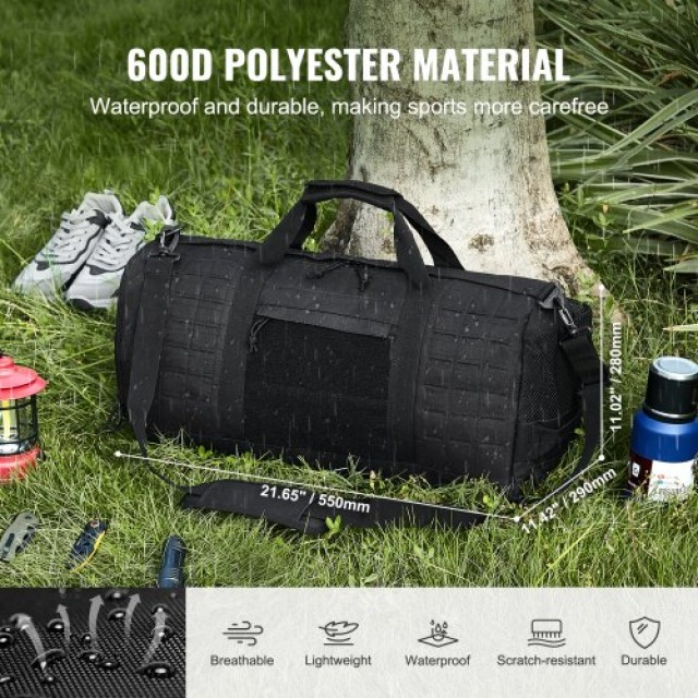 VEVOR  Τακτική Τσάντα Γυμναστηρίου 45L με Σχέδιο Molle & Θήκη Παπου...