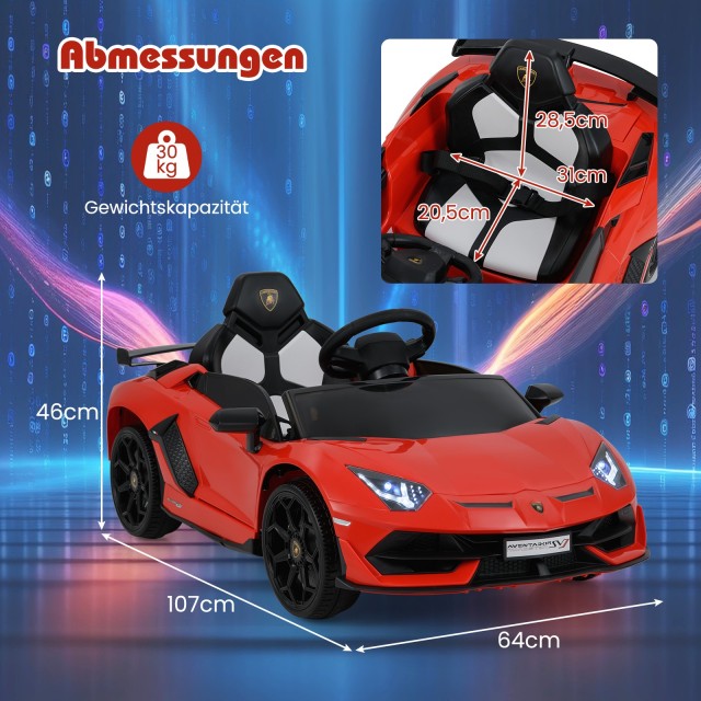 Costway Παιδικό Ηλεκτρικό Αυτοκίνητο Lamborghini με Τηλεχειριστήριο...