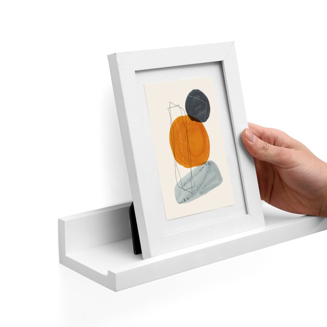 SONGMICS Σετ 2 Επιτοίχιων Ραφιών  80 x 10 cm Λευκό LWS080W01