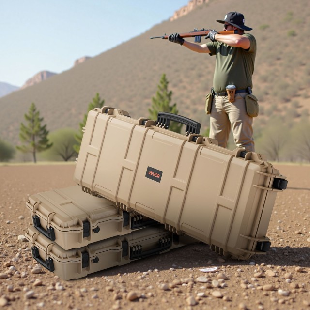 VEVOR Κιβώτιο Σκληρού Όπλου IP67 με Πρέσες και Πολλαπλές Κλειδώσεις...