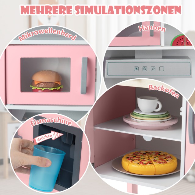 Costway Παιδική Κουζίνα Παιχνιδιού 72x30x90 εκ. με Αξεσουάρ για Παι... Costway Παιδική Κουζίνα Παιχνιδιού 72x30x90 εκ. με Αξεσουάρ για Παι...