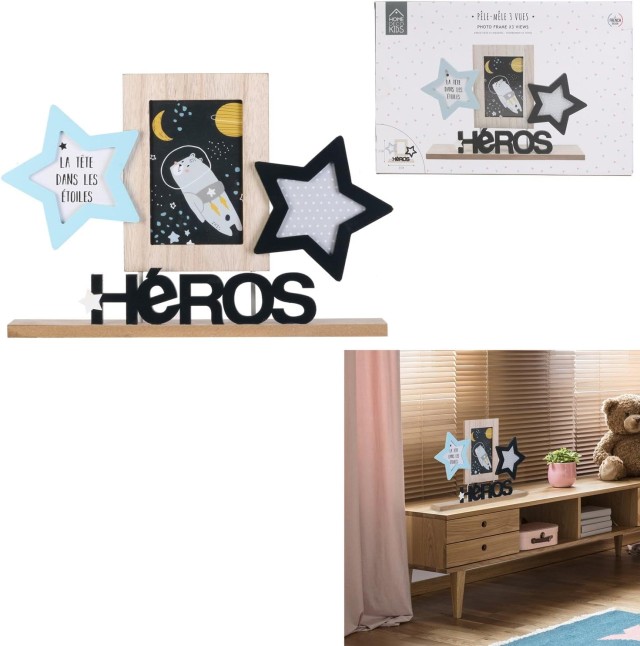 Παιδική Κορνίζα για 3 Φωτογραφίες 38 x 5 x 25 cm HD2361 Home Deco Kids
