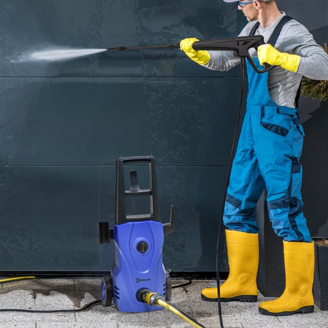 Durhand Πλυστικό Μηχάνημα Υψηλής Πίεσης 1600W με Ρυθμιζόμενο Ακροφύσιο και Σετ Καθαρισμού, 35x28x65 εκ., Μπλε και Μαύρο 845-865V90BU