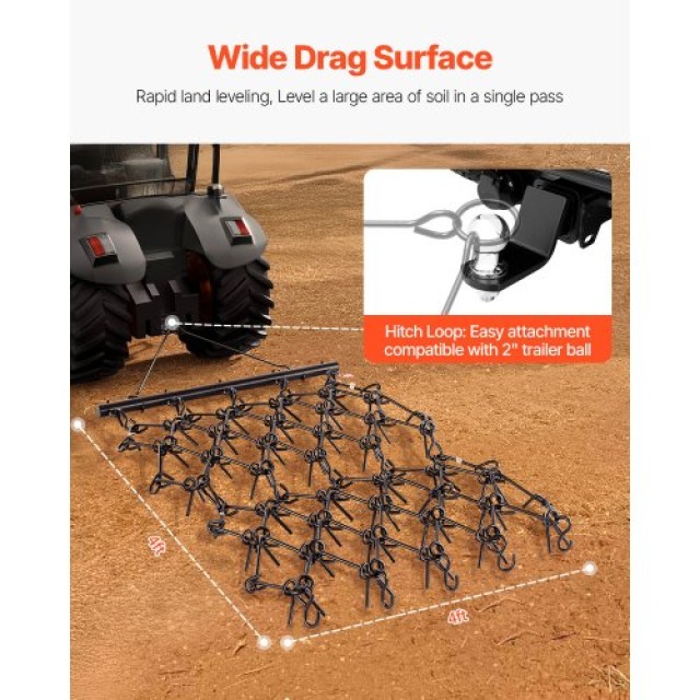 VEVOR Σύρσιμο Άροτρο 4x4 ft για Εξομάλυνση Τοπίου LP44FTDPK0002OK0ZV0 VEVOR Σύρσιμο Άροτρο 4x4 ft για Εξομάλυνση Τοπίου LP44FTDPK0002OK0ZV0