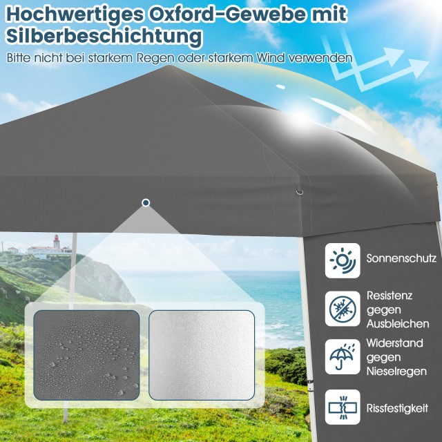 Costway Πτυσσόμενο Περίπτερο 430 x 280cm με 2 Μετατρέψιμες Πλευρικέ... Costway Πτυσσόμενο Περίπτερο 430 x 280cm με 2 Μετατρέψιμες Πλευρικέ...