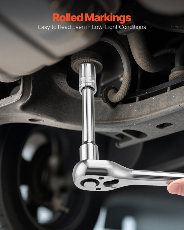 VEVOR Σετ Καρυδάκια 33 Τεμαχίων, 1/2, SAE και Μετρικό, για Αυτοκινη...