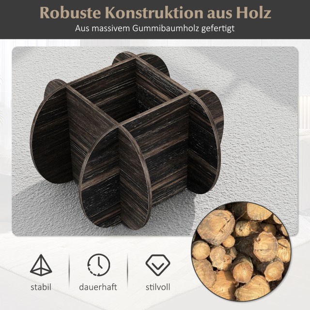 Costway Στρογγυλό Τραπεζάκι 89εκ με Γυάλινη Επιφάνεια & Ξύλινη Βάση... Costway Στρογγυλό Τραπεζάκι 89εκ με Γυάλινη Επιφάνεια & Ξύλινη Βάση...