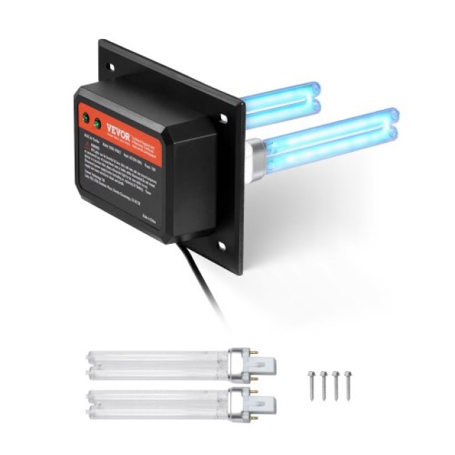 VEVOR Σύστημα Καθαρισμού Αέρα HVAC με Λάμπα UV 18W 7 ιντσών για Ολόκληρο το Σπίτι, Εγκατεστημένο στους Αγωγούς Κλιματισμού. UVCGKGDJHQ21LAXD1V2