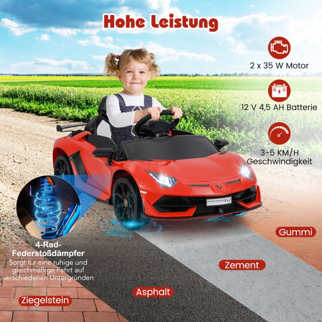Costway Παιδικό Ηλεκτρικό Αυτοκίνητο Lamborghini με Τηλεχειριστήριο...