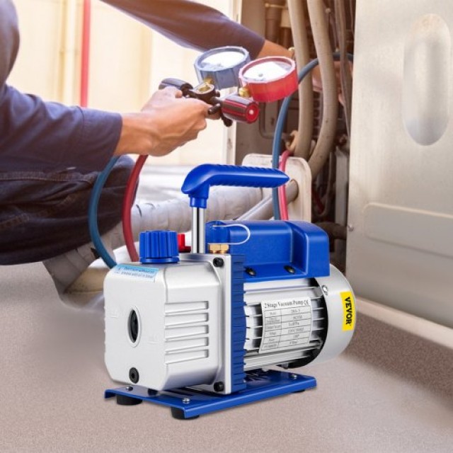 VEVOR Αντλία Κενού 9 CFM 1 HP Διπλού Σταδίου 220V για Κλιματιστικά & Αυτοκίνητα  9CF1HPZKBJB000001V2