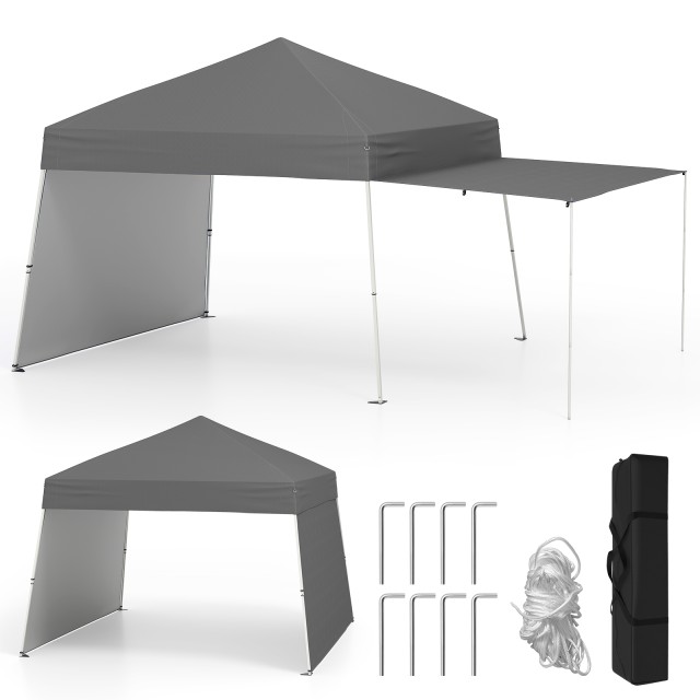 Costway Πτυσσόμενο Περίπτερο 430 x 280cm με 2 Μετατρέψιμες Πλευρικέ...